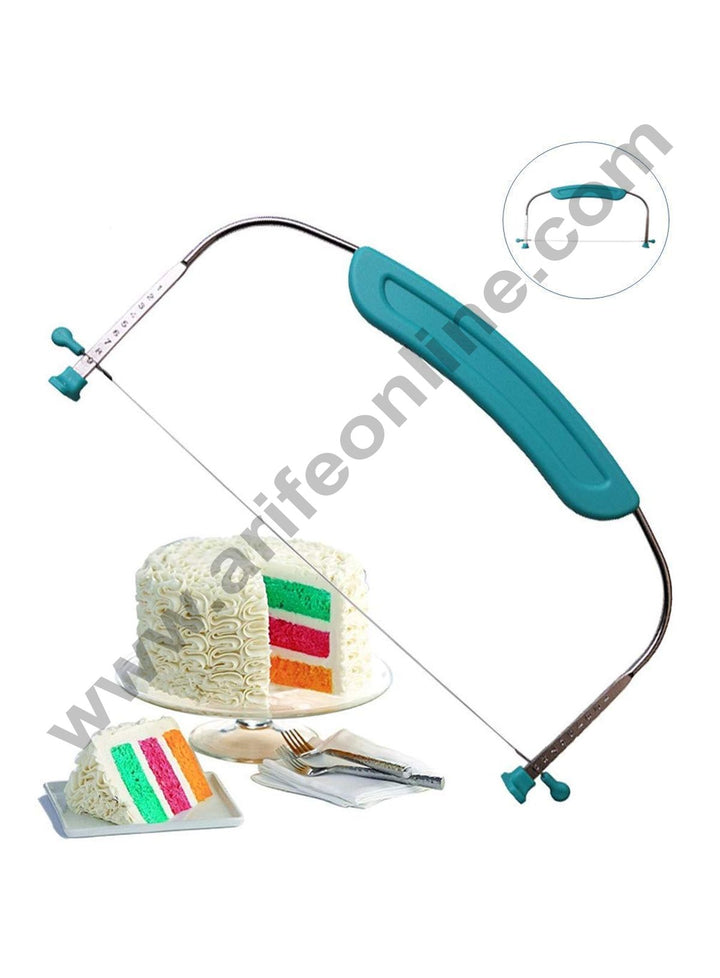 Cake Decor Stainless Steel Adjustable Small Cake Leveler Cutter Layer Cake Slicer With Handle