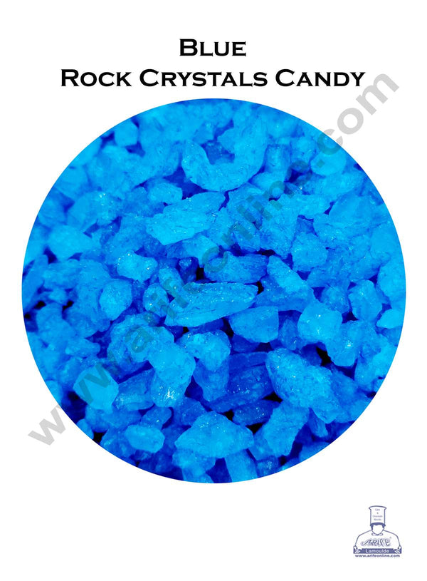 Cake Decor Rock Crystals Candy Sprinkles For Geode Cake - Blue - 500 gm