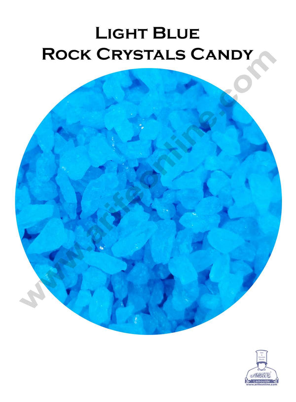 Cake Decor Rock Crystals Candy Sprinkles For Geode Cake - Light Blue - 500 gm
