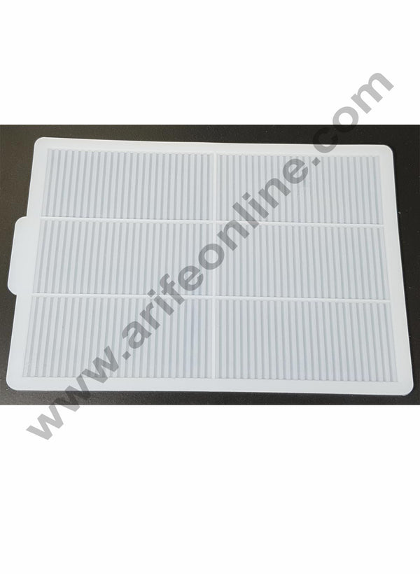 Cake Decor Silicon 6 in 1 Rectangle Straight Line Shape Chocolate Garnishing Mould Cake Insert Decoration Mould