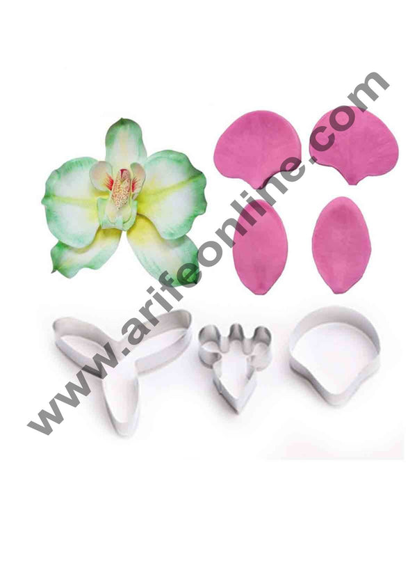 Cake Decor 3 Pcs Butterfly Orchid Petal Flower Cutter Bakeware Mould Biscuit Mould Set Sugar Arts Fondant Cake Decoration Tools