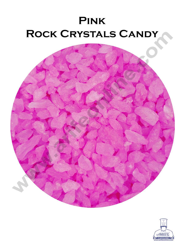 Cake Decor Rock Crystals Candy Sprinkles For Geode Cake - Pink - 500 gm