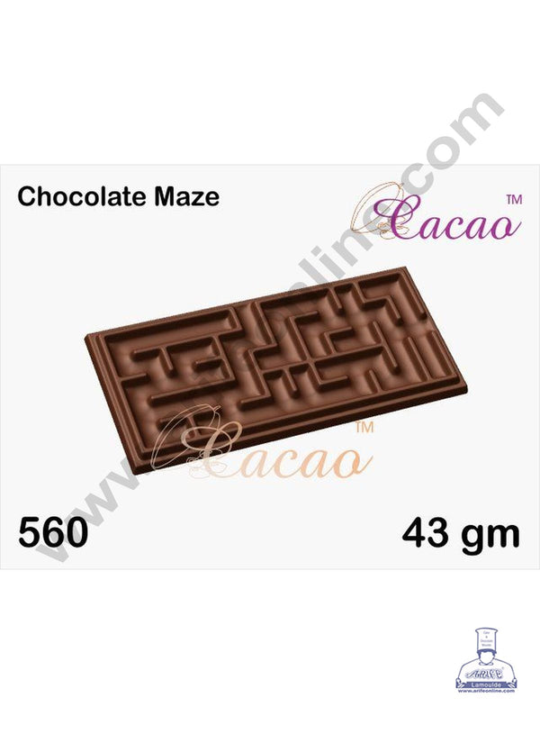 Cake Decor 3 Cavity PVC Chocolate Mould Chocolate Maze Shaped (1pcs pack)