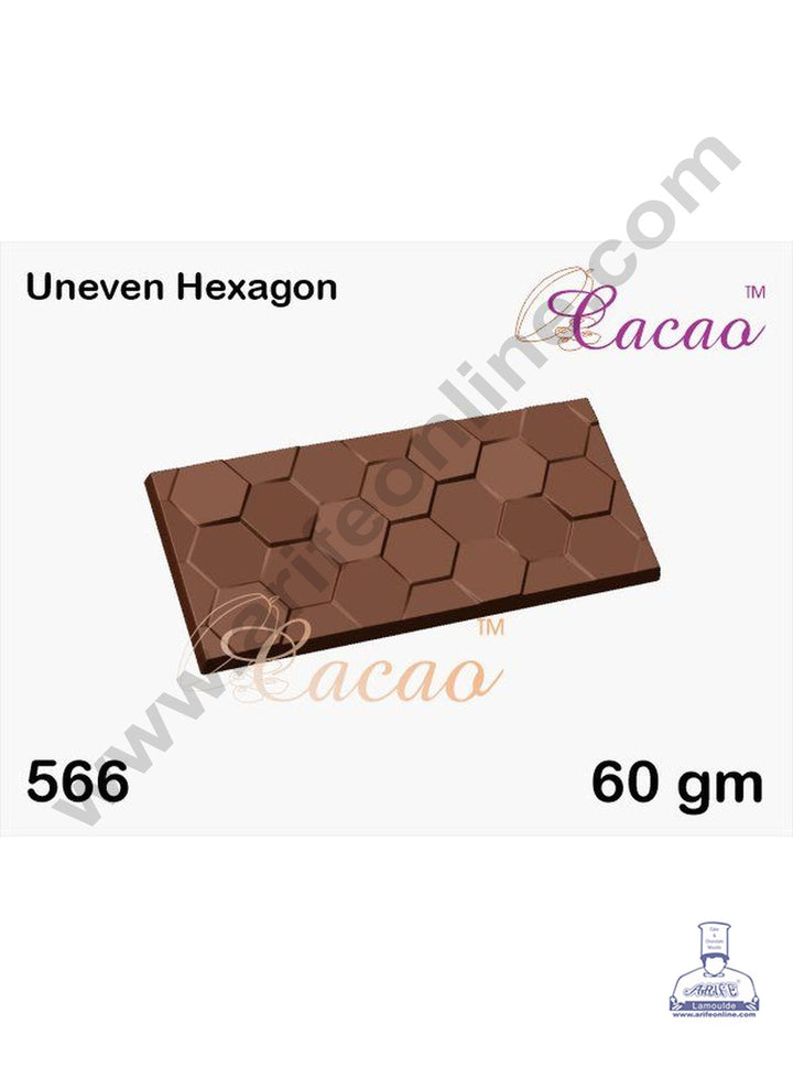 Cake Decor 3 Cavity PVC Chocolate mould Hexagon Shaped (1pcs pack)