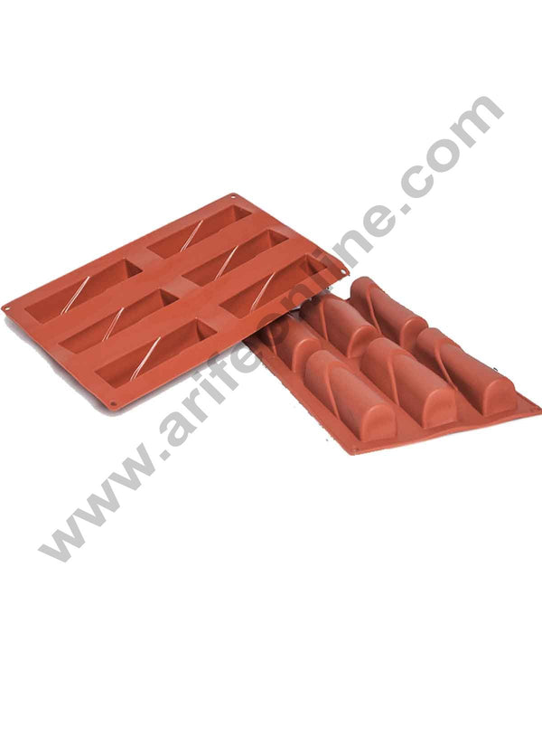 6 Cavity Silicon Yule log Shape Muffin Mould SBSM-199