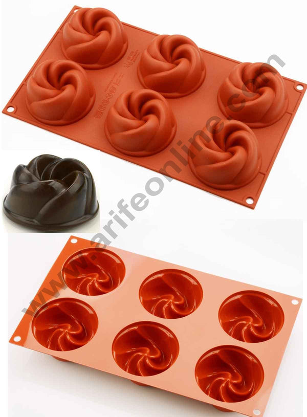 6 cavity Round Frill Bunt Shape mould SBSM-2001