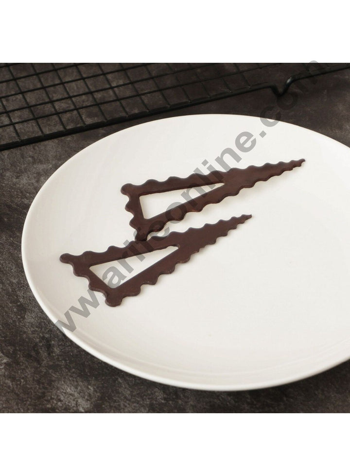 Cake Decor Silicon 6 in 1 Zigzag Triangle Shape Chocolate Garnishing Mould Cake Insert Decoration Mould