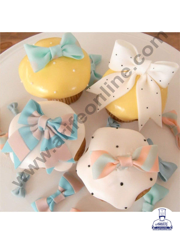 Cake Decor 3Pc Plastic Small Bow Cake Cutter Decor Mold Icing Cookie Biscuit Fondant Embosser