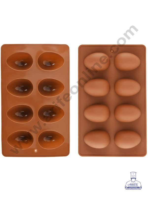 Cake Decor 8 in 1 Silicon Bakeware Easter Eggs Shape Cupcake Moulds Muffin Mould