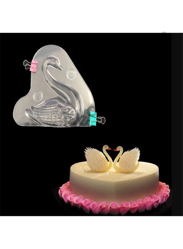 Cake Decor Polycarbonate 3D Swan Shape Chocolate Mold Cake Decorating Chocolate Mould Tools