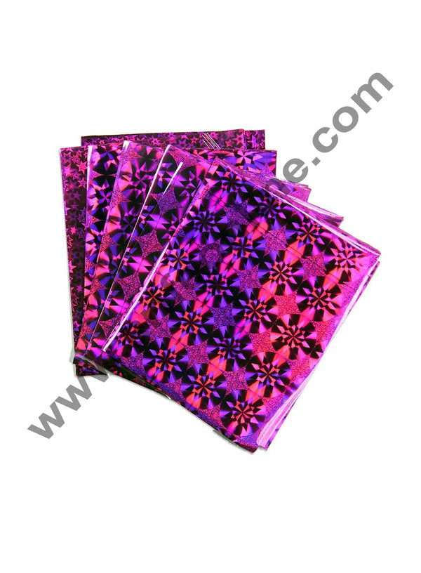 Wrapper Multicolour Cake Decor Metallic Hologram Plastic Chocolate Wrapper, Multicolour