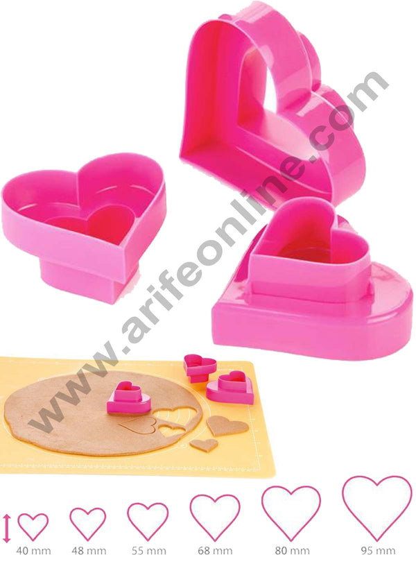 3pcs Double Sided Heart