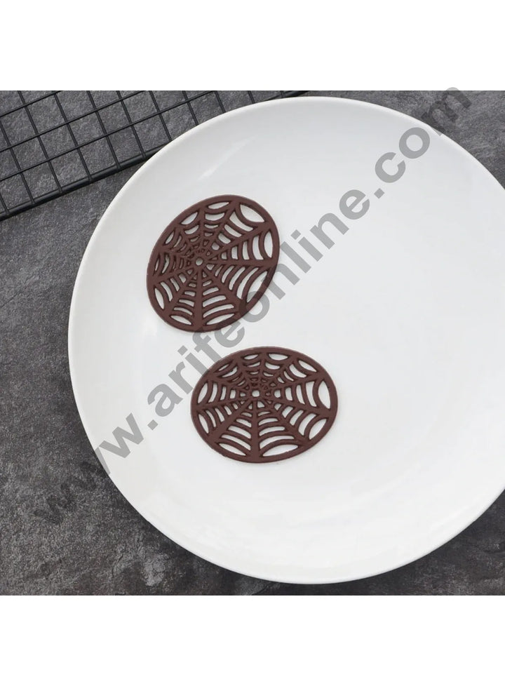 Cake Decor Silicon 6 in 1 Spider Shape Chocolate Garnishing Mould Cake Insert Decoration Mould