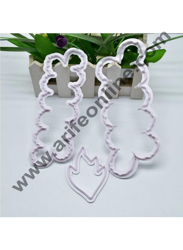 Cake Decor 3 PCS Set Peony Ever with Leaf Cutter Fondant Cake Decorating Molds Biscuit Cutter Cake Baking Tool Set