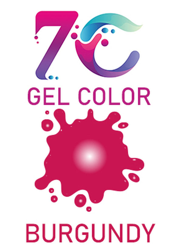 7C Edible Gel Color Food Colouring for Icing, Cakes Decor, Baking, Fondant Colours - Burgundy