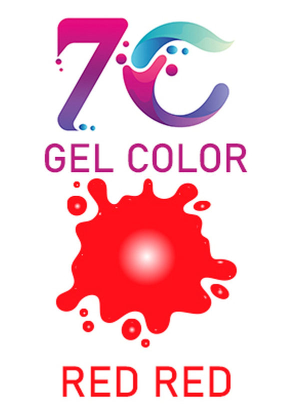 7C Edible Gel Color Food Colouring for Icing, Cakes Decor, Baking, Fondant Colours - Red Red