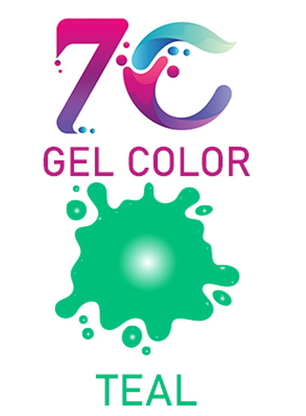 7C Edible Gel Color Food Colouring for Icing, Cakes Decor, Baking, Fondant Colours - Teal