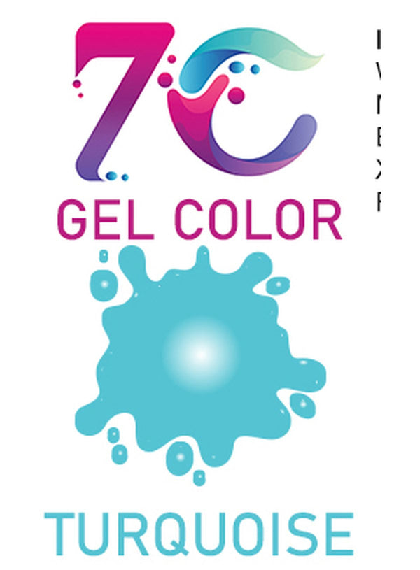 7C Edible Gel Color Food Colouring for Icing, Cakes Decor, Baking, Fondant Colours - Turquoise