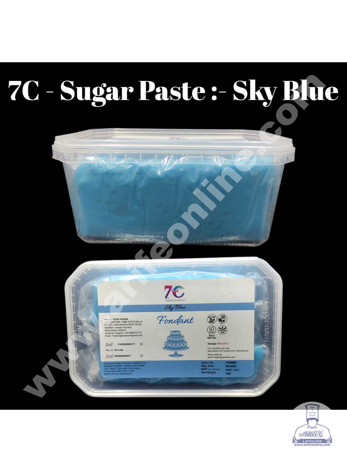 7C Fondant - Sky Blue (1 KG) – Arife Online Store