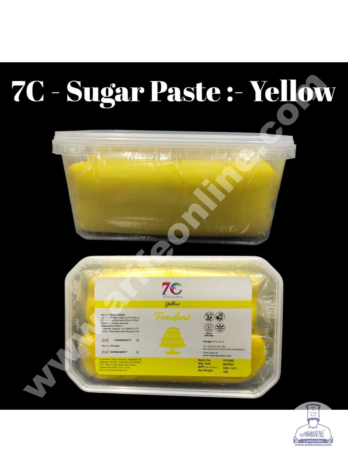 7C Fondant - Yellow (1 KG) – Arife Online Store