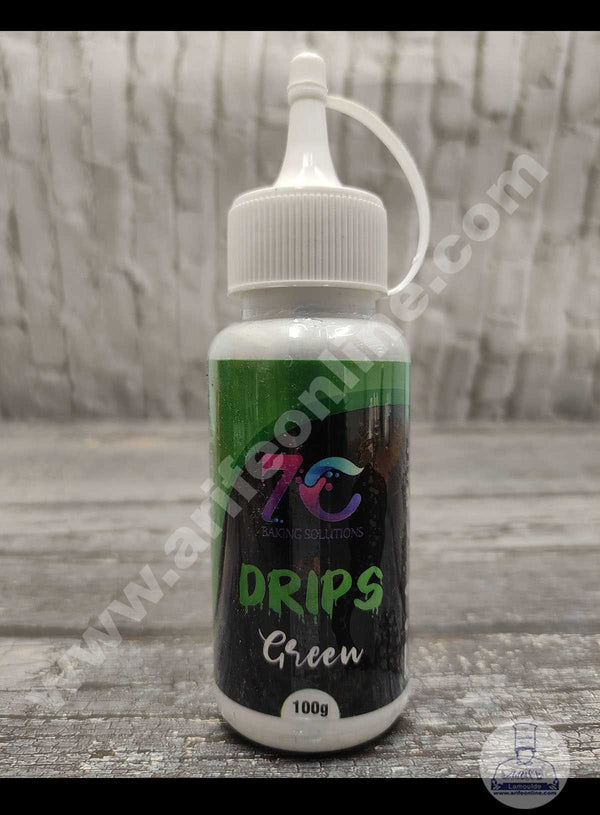 7C Edible Drips for Cakes Decoration - Green( 100 gm )
