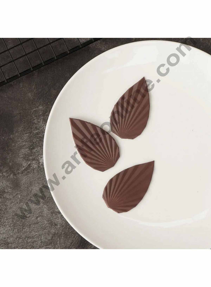 Cake Decor Silicon 8 in 1 Ruffled Leaf Shape Chocolate Garnishing Mould Cake Insert Decoration Mould