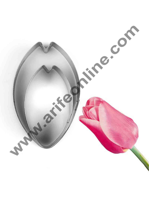 Cake Decor 2 Pcs Tulip Petals Shape Cutter Bakeware Mould Biscuit Mould Set Sugar Arts Fondant Cake Decoration Tools