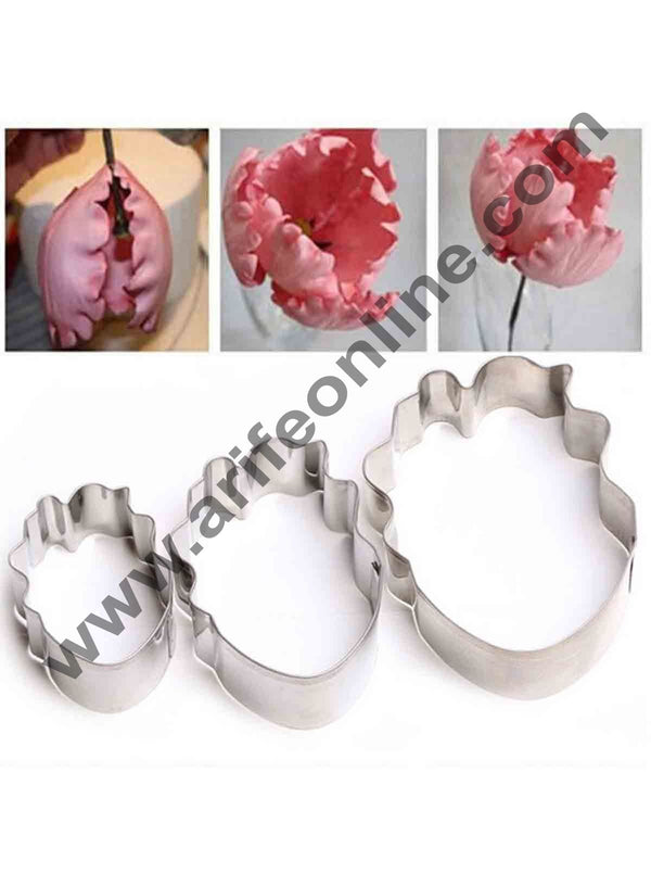 Cake Decor 3 Pcs New Parrot Tulip Shape Cutter Bakeware Mould Biscuit Mould Set Sugar Arts Fondant Cake Decoration Tools