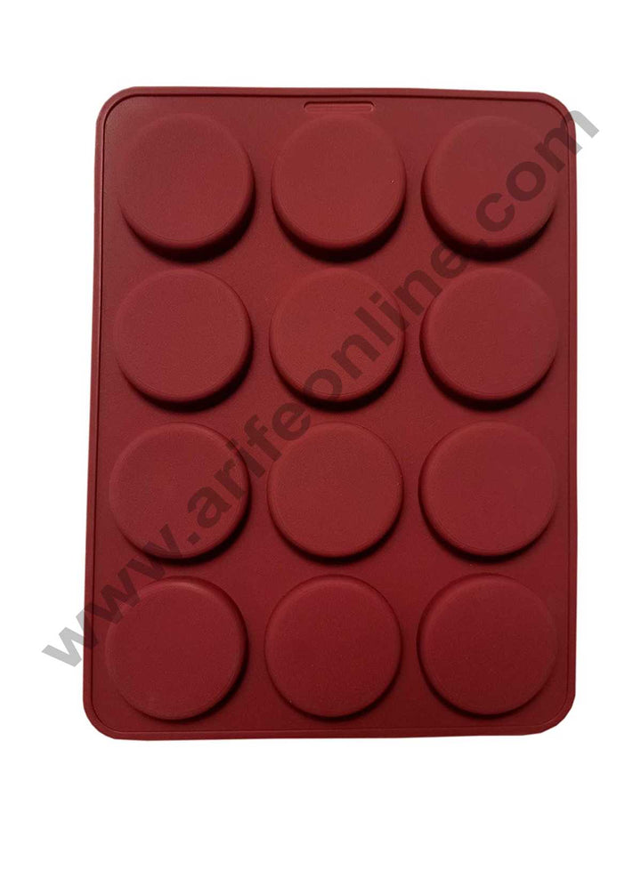 Cake Decor 12 Cavity Round Happy Diwali Shape Mold Silicone Chocolate Mould