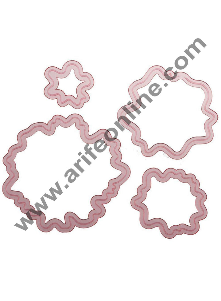 Cake Decor  Whimsical Peony Peonies Flower Cutter Set of 4 cutters for rolled fondant and gum paste