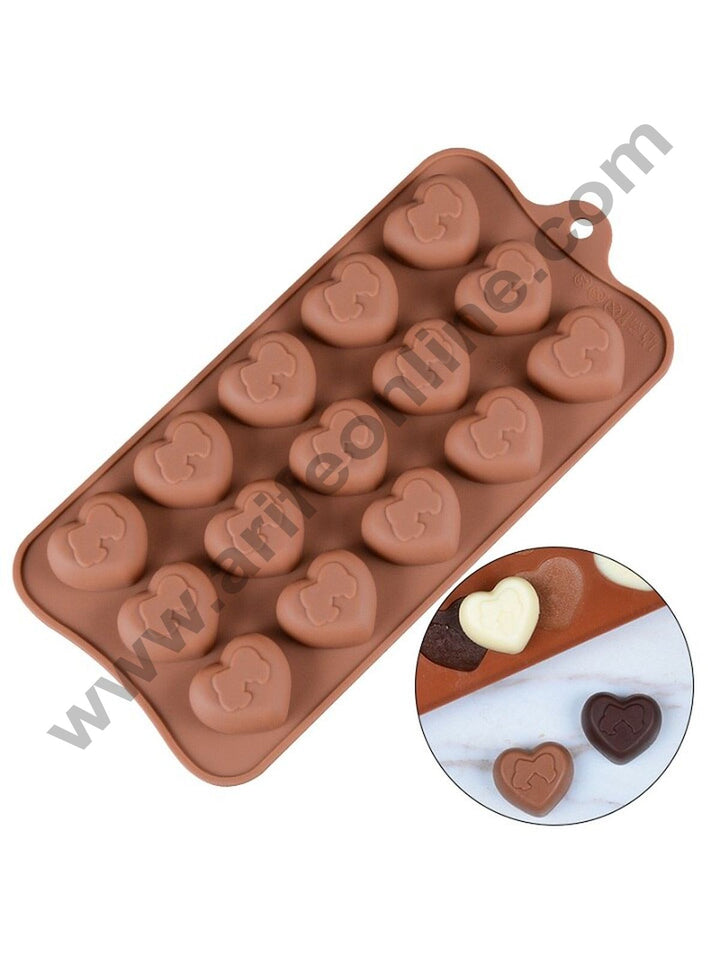Cake Decor 15 Cavity Valentine Kissing Heart Chocolate Silicone Chocolate Mould