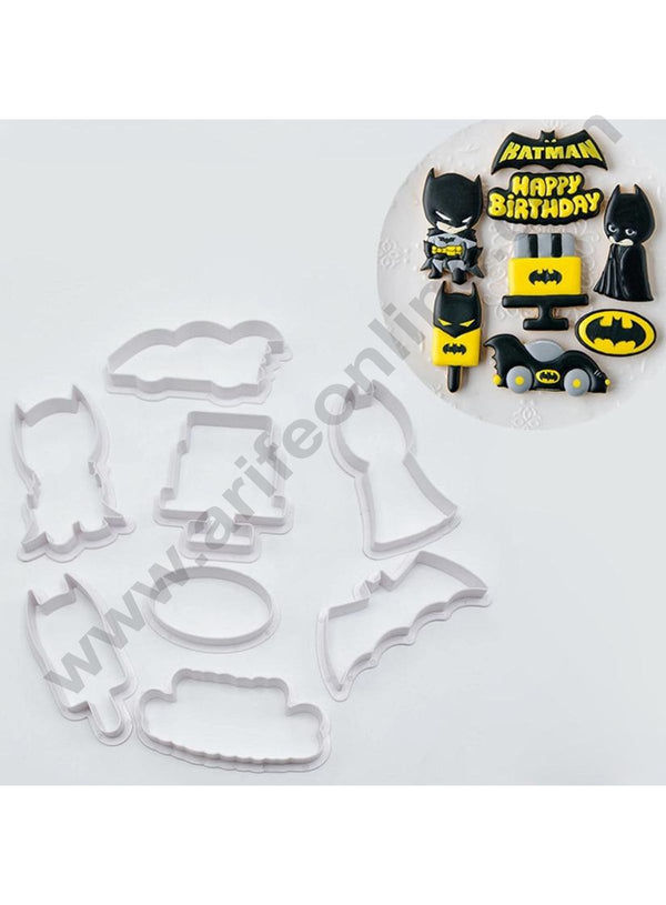 Cake Decor 8pc Batman Multi Cutters Fondant Tool