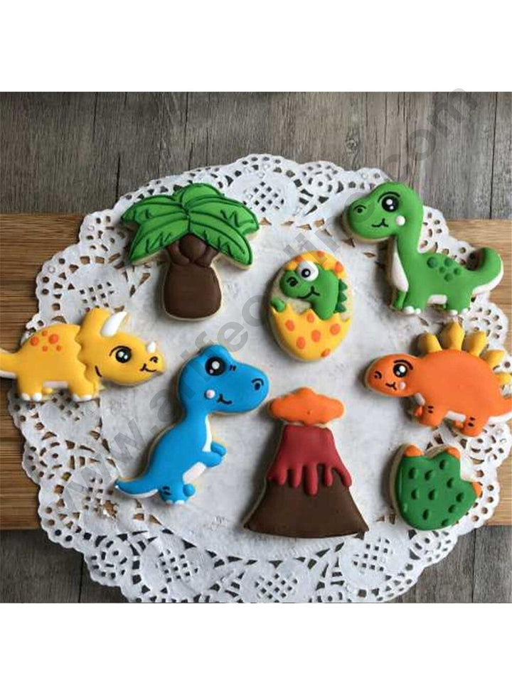 Cake Decor 8pc Dinosaur Multi Cutters Fondant Tool