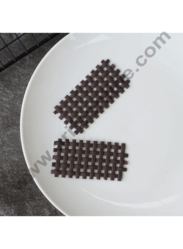 Cake Decor Silicon 9 in 1 Basket Weave Shape Chocolate Garnishing Mould Cake Insert Decoration Mould
