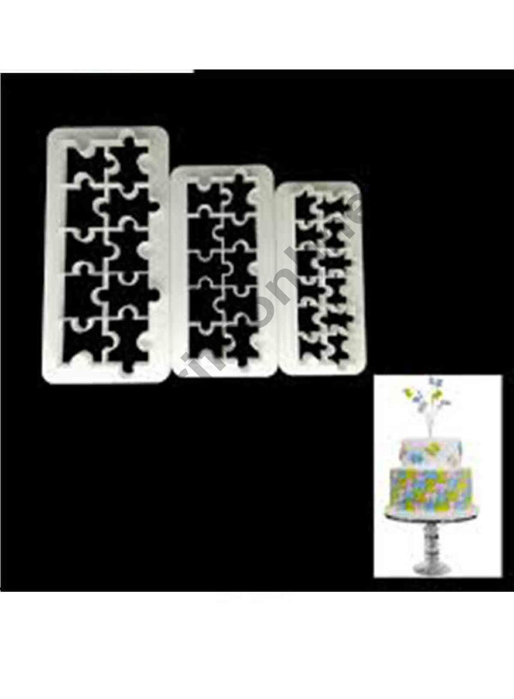 Cake Decor Geometric MultiCutters Cake Design - Puzzle - Small, Medium & Large Size, Set of 3