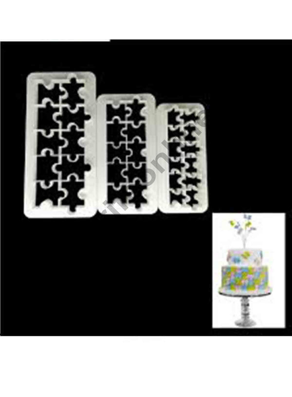 Cake Decor Geometric MultiCutters Cake Design - Puzzle - Small, Medium & Large Size, Set of 3