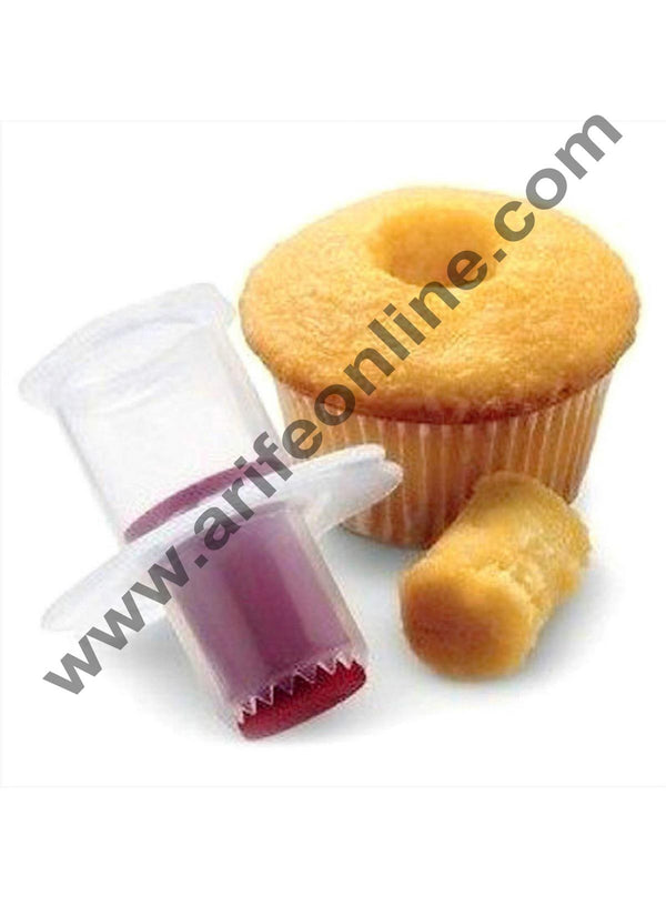 Cake Decor 1pcs Cupcake Corer Plunger Cupcake Hole Punch Cutter Pastry Corer Decorating Divider Cake Cupcake Filling Tool Random Color