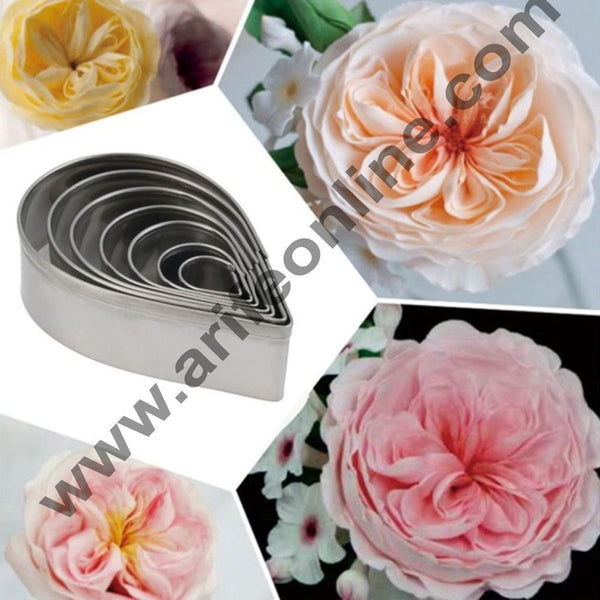 Cake Decor 7 Pcs New Austin Rose Cutter Set Bakeware Mould Biscuit Mould Set Sugar Arts Fondant Cake Decoration Tools