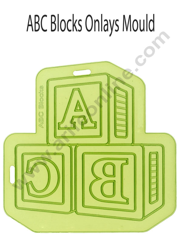 Silicone ABC Blocks Pattern Impression Onlays Moulds