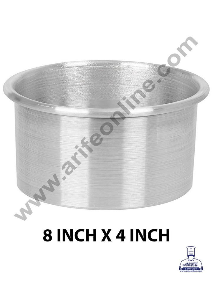 Cake Decor Round Aluminum Cake Mould Thali 8 in x 4 inch