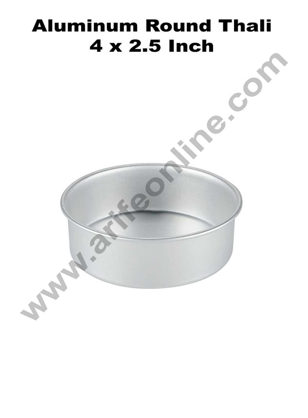 Cake Decor Round Aluminum Cake Mould Thali 4in x 2.5in