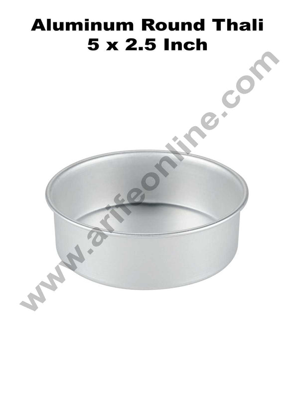 Cake Decor Round Aluminum Cake Mould Thali 5 in x 2.5in