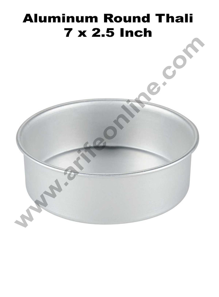 Cake Decor Round Aluminum Cake Mould Thali 7 in x 2.5in