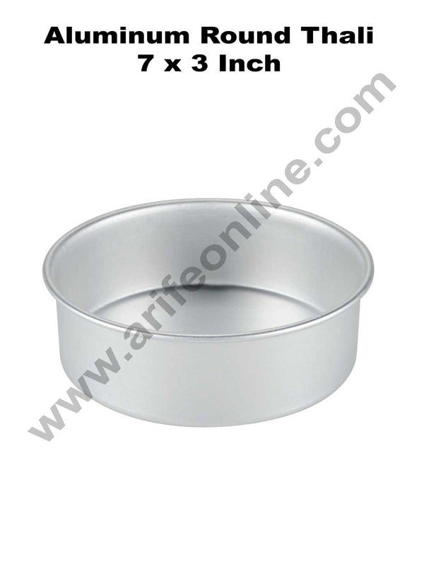 Cake Decor Round Aluminum Cake Mould Thali 7 in x 3 inch