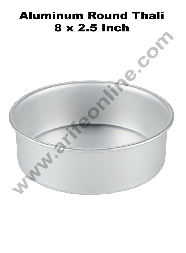 Cake Decor Round Aluminum Cake Mould Thali 8 in x 2.5in