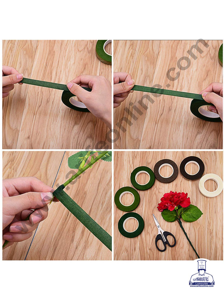 Cake Decor Artificial Flower Floral Tape Stamen Wrapping Florist Tape Self-Adhesive Bouquet Floral Stem Tape