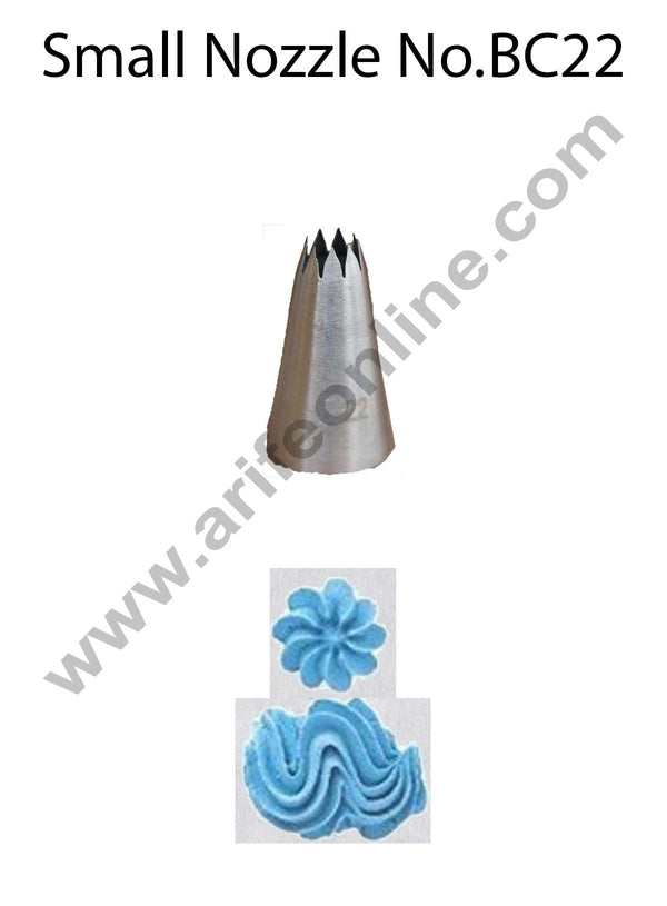 Cake Decor Small Nozzle - No. BC22 Open Star Piping Nozzle