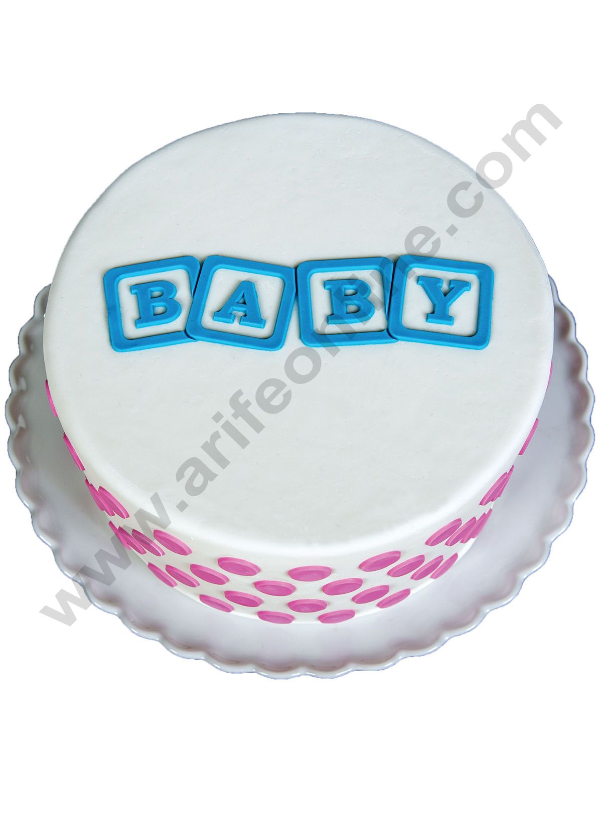 Cake Decor Silicone Baby Blocks Pattern Impression Onlays Fondant Clay ...