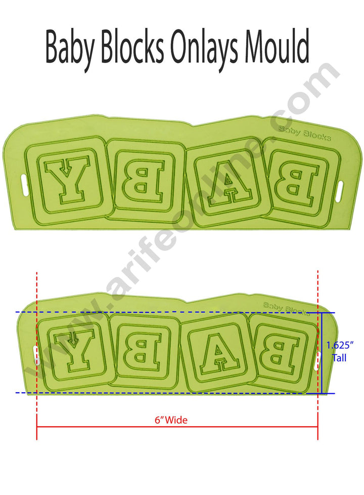 Silicone Baby Blocks Pattern Impression Onlays Moulds