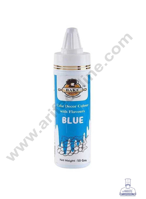 Bake Haven Edible Puff Colour Food Colour Powder Spray for Cakes Decoration - Blue (50 gm)